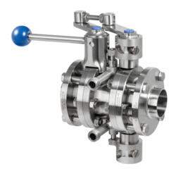 Intermediate Flange Leakage Butterfly Valve manually operated DIN