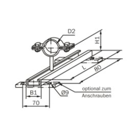Sliding Clamp System light for screwing one Clamp Series A/B DIN