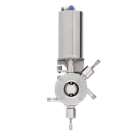 Zwischenflansch-Leckage-Scheibenventil VMove® Luft/Feder  mit Vorbereitung  DIN