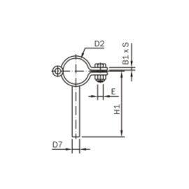 Pipe Clamp, hinged with Shaft Series A/B DIN