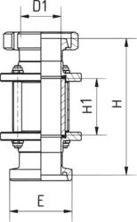 Schaulaterne Gewinde/Kegel Splitterschutz Polycarbonat  DIN