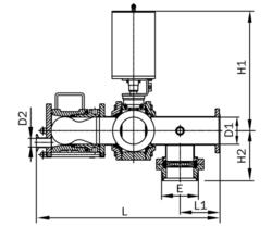 Plug-in Chamber with Ball Valve and Butterfly Valve Series A DIN