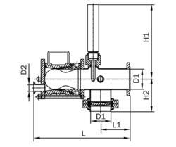 Steckkammer mit Stopper und Scheibenventil Serie C  ISO