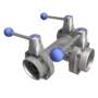 T-Butterfly Valve Male manually operated Type E DIN
