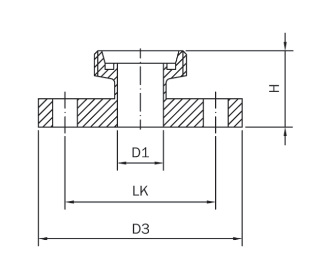 Flange with Male Part DIN