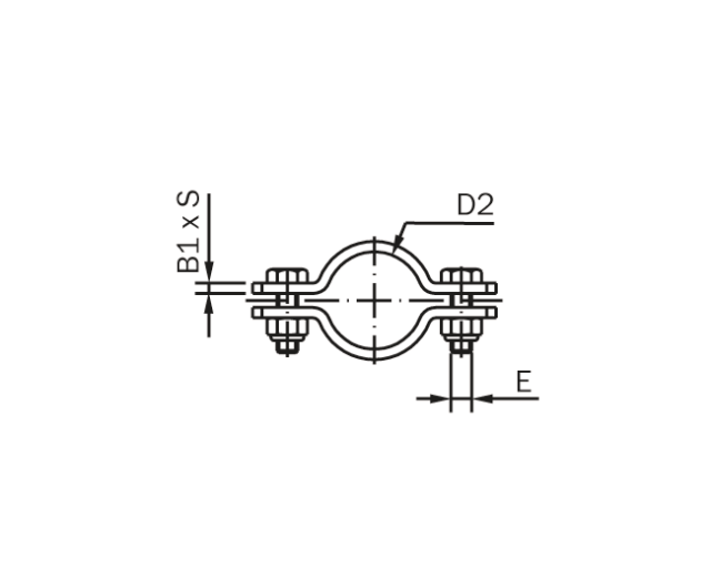 Pipe Clamp, heavy Version without Shaft DIN 3567 DIN