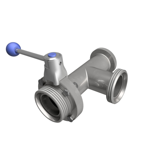 T-Butterfly Valve Male manually operated Type A DIN