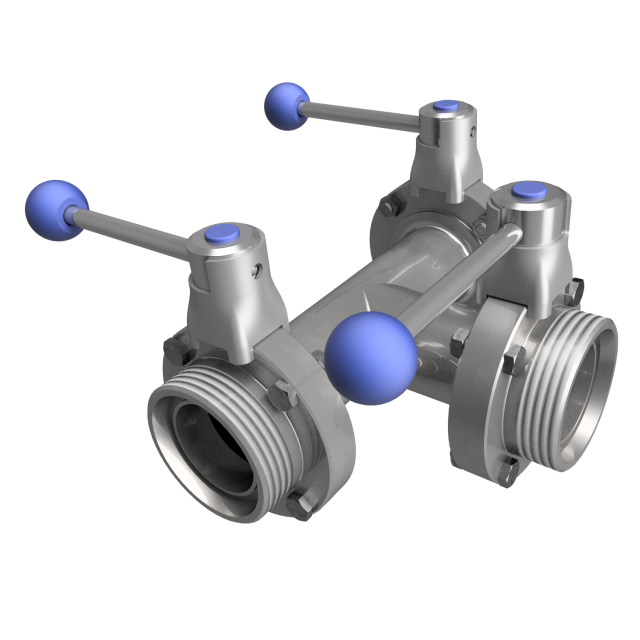 T-Butterfly Valve Male manually operated Type E DIN
