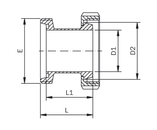 Connecting Piece Male/Liner DIN